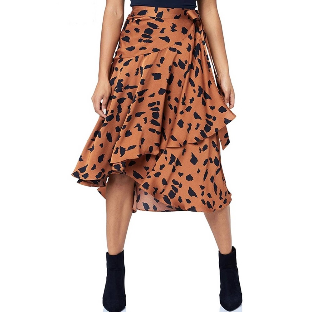 Cooper St Wrap Skirt Wild Cat Print - Picture 1 of 10